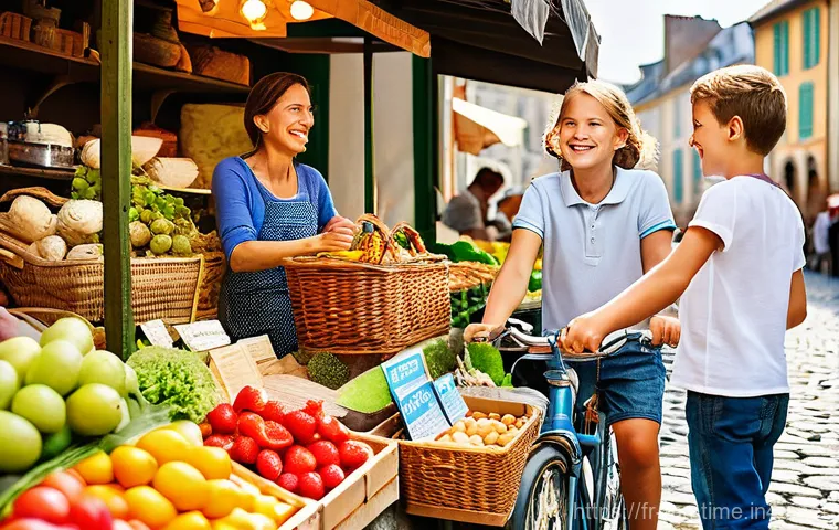 가족과 함께하는 자전거 여행 - **Prompt 1: Joyful Family Cycling Through French Countryside**
    "A happy family of four cycles al...