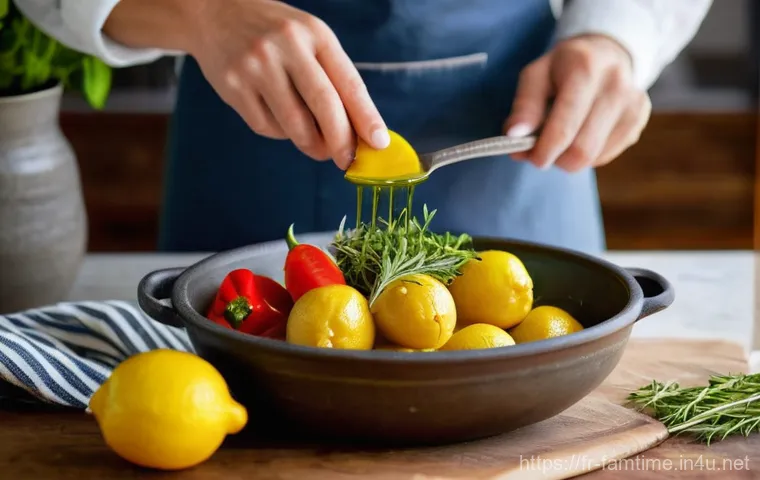 가족과 함께하는 야외 바비큐 파티 - **Prompt 1: The Art of Marinade in a French Home Kitchen**
    "A close-up shot of a pair of hands, ...